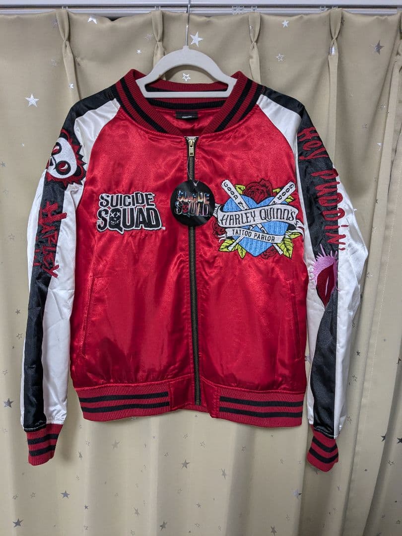 バ*ト様 タグ付き！DC クレイジー ハーレイ・クイン スカジャン ブルゾン