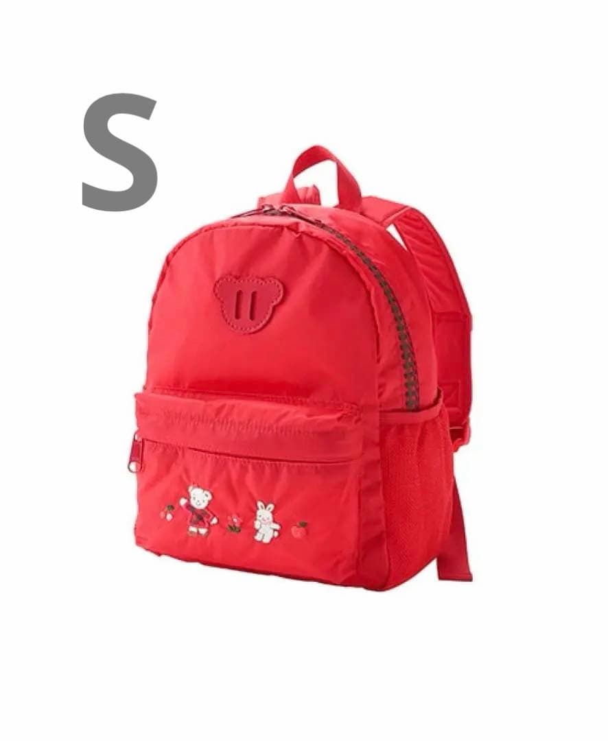 新品 familiar リュック S ファミリア リュックサック 赤