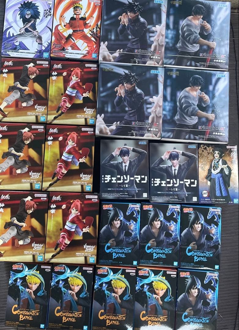 最新プライズフィギュア10種23体まとめ売りNARUTO 銀魂など