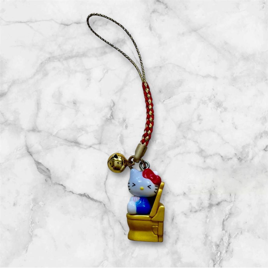 激レア　ご当地キティストラップ刈谷ハイウェイオアシス限定　デラックス金トイレ