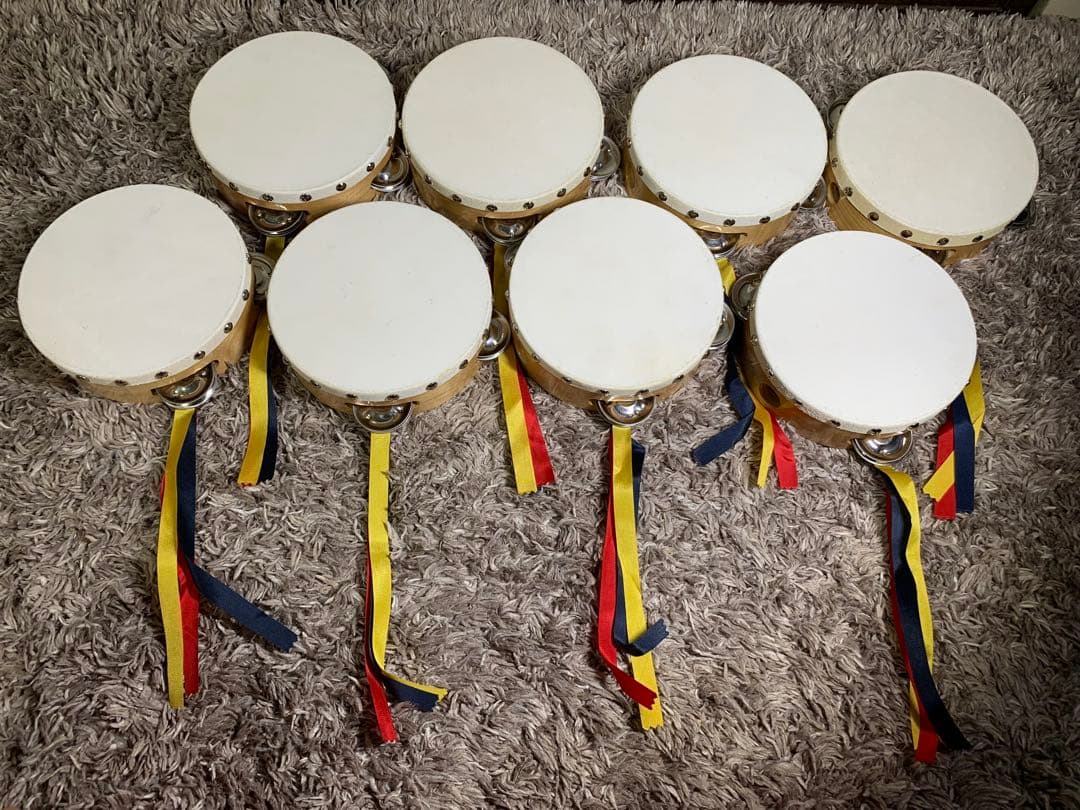 美品　ヤマヨ ニュータンブリン　タンバリン　木製　15cm 8個セット