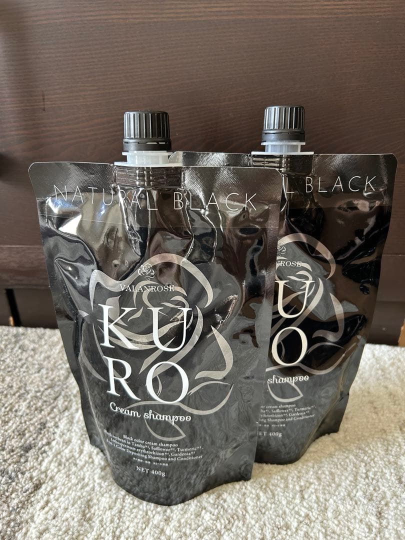 【新品】KURO ナチュラルブラック クリームシャンプー 400g 2点セット