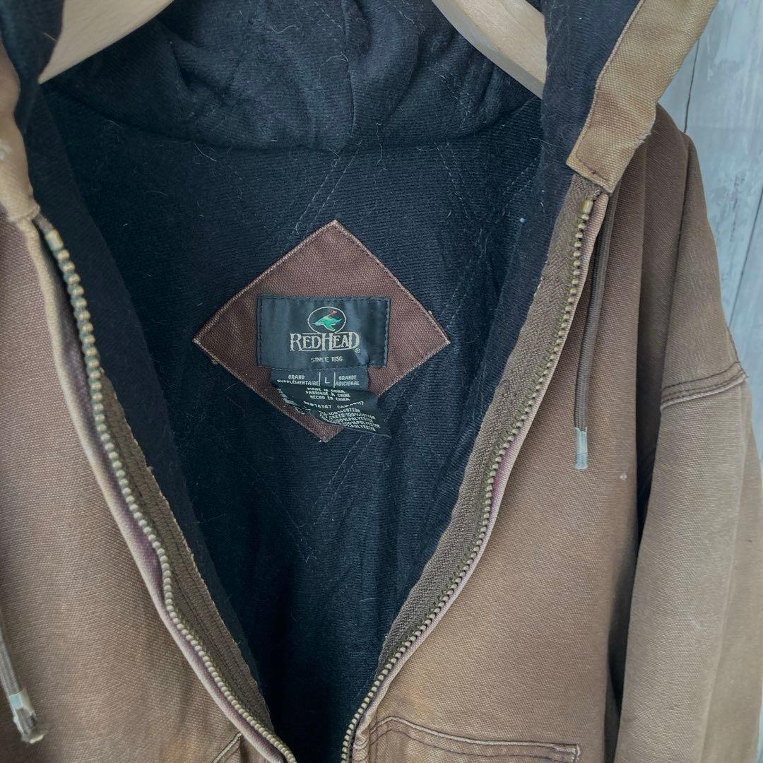 M*I様 RED HEADダック素材アクティブワークジャケット Lブラウン アメ