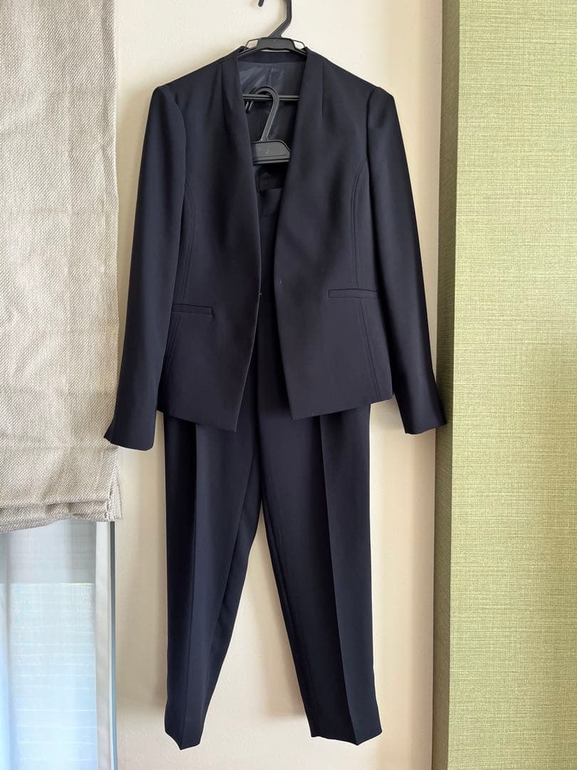 【yumi】green label relaxing ネイビー　スーツ green label relaxing ネイビー スーツセット ノーカラー - メルカリ