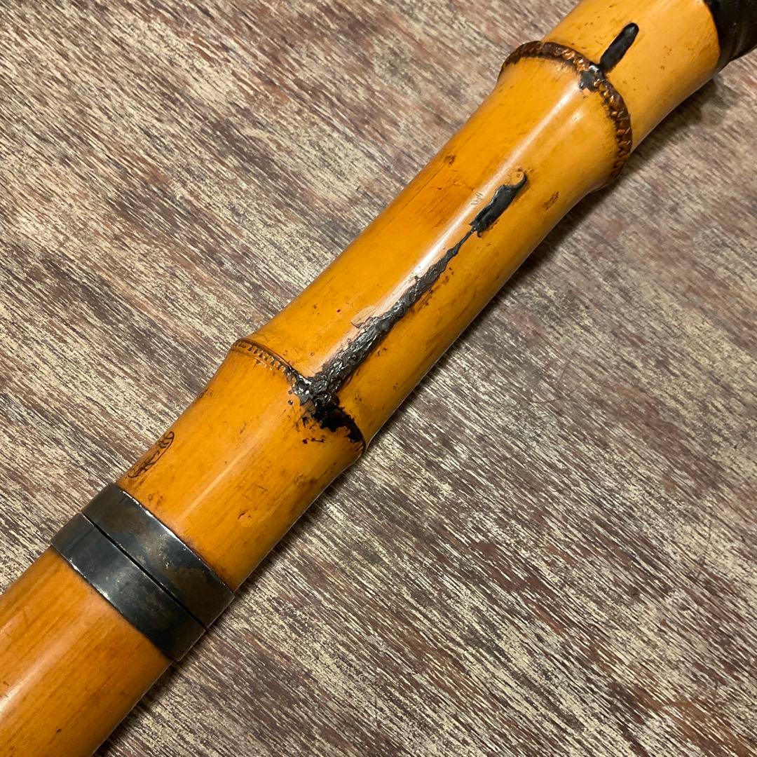 尺八 円山銘 楠華銘 銀継 歌口銀巻き 1尺9寸管 竹製 キャップ - メルカリ