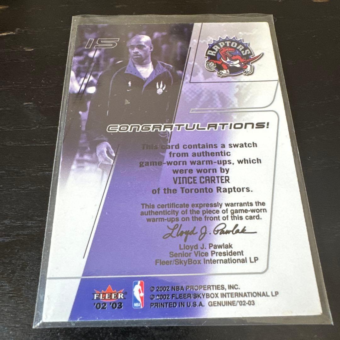 NBAレジェンド Vince Carter ビンスカーター 実使用ジャージカード