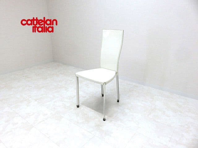 カッテラン　イタリア　ハイバックチェア ホワイト ダイニングチェア