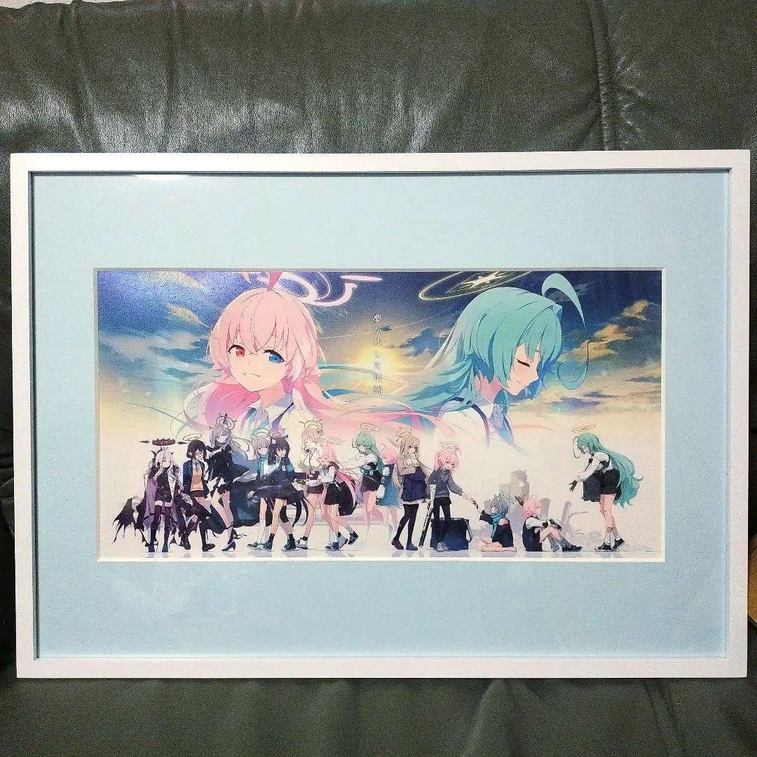 ブルーアーカイブ 夢が残した足跡 額装イラスト 箔加工アート ブルアカ ブルーアーカイブ 夢が残した足跡 額装イラスト 箔加工アート ブルアカ