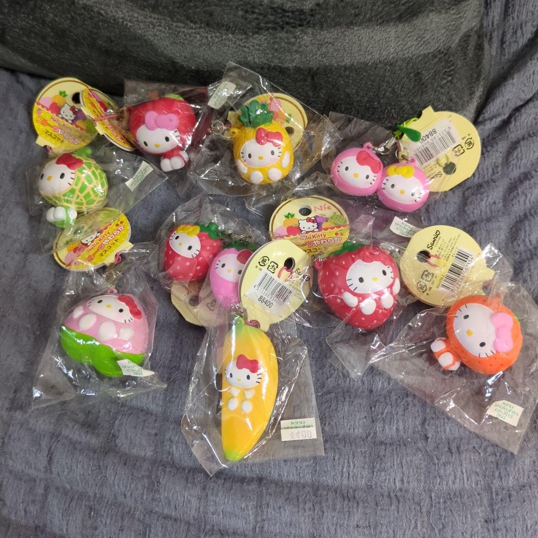 レア！2007年 ハローキティ フルーツやわらかマスコット　9種類