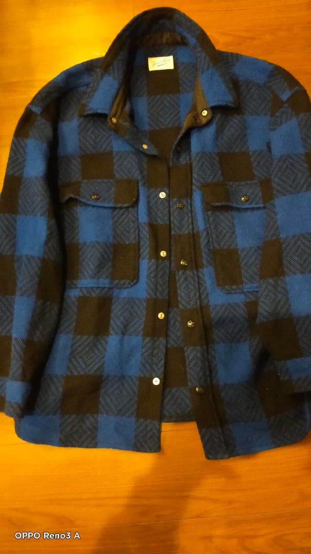 希少size：X-LARGE【Tenderloin 】 青黒チェックネルシャツ