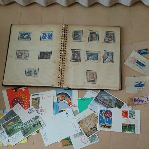 外国　切手　海外切手　古銭　ポストカード色々セット