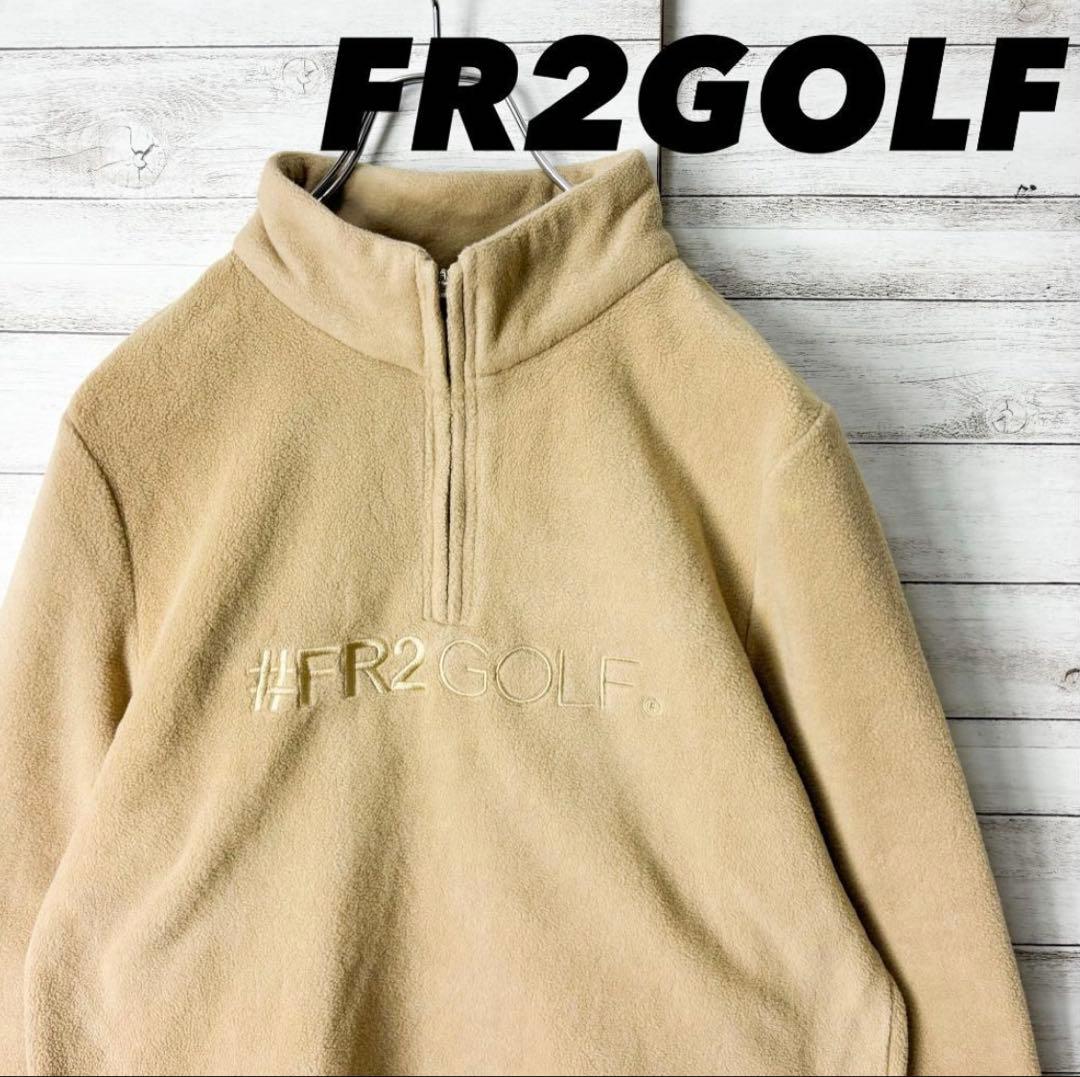 2894　FR2GOLF　フリース　エフアールツーゴルフ　FR2　刺繍ロゴ 新品】FR2 GOLF エフアールツーゴルフ 長袖 フリースジャケット カーキ
