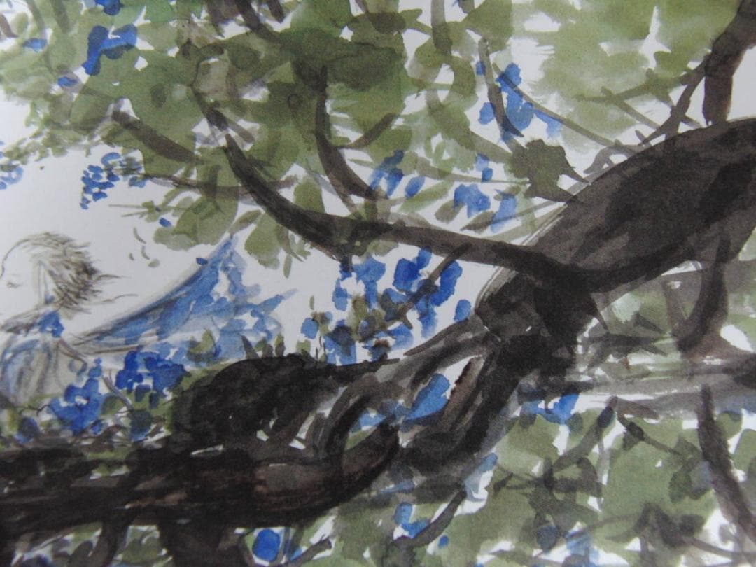 天野喜孝、【妖精シリーズ2008　ブルー】、希少な額装用画集より、状態良好