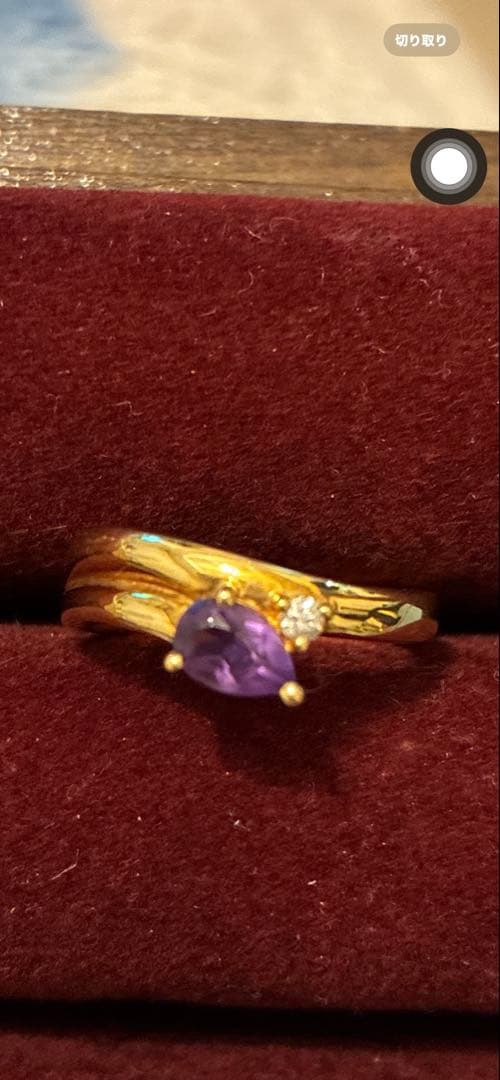アメジスト ダイヤモンドリング K18