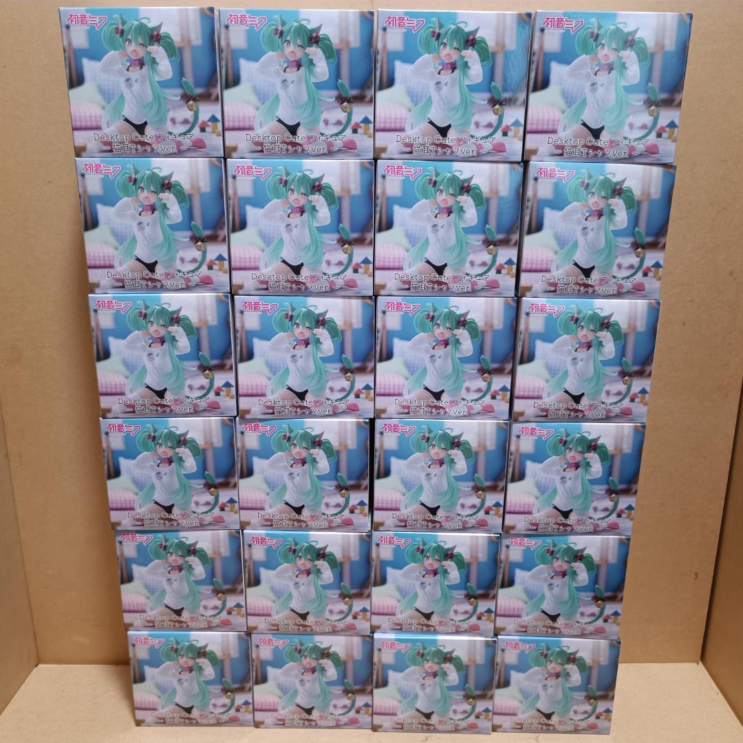 初音ミク Desktop cute フィギュア 猫耳Tシャツver 24体 フィギュア専門店 -ソダチトイズ / 予約 TAiTO 初音ミク Desktop Cute