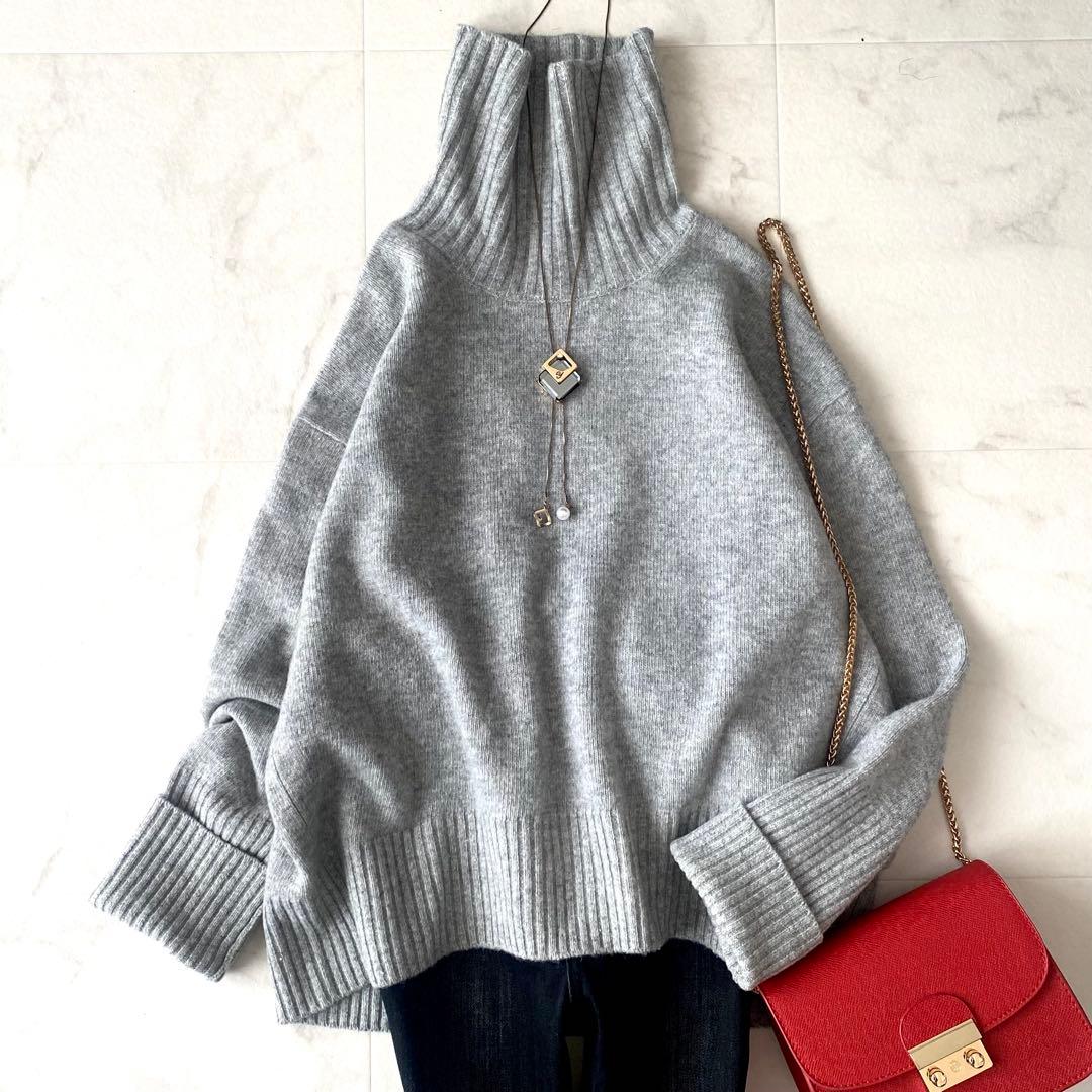 極美品☆エストネーション 柔らか カシミア ハイネックニット タートル