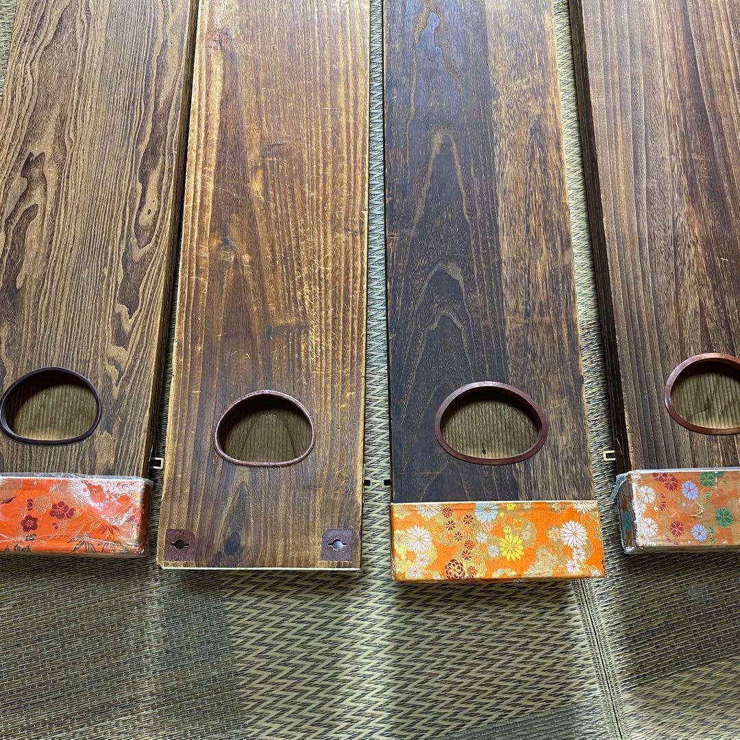 良品 4面セット売りです お琴 13弦 すだれ彫り 琴柱・ユタン【発送条件