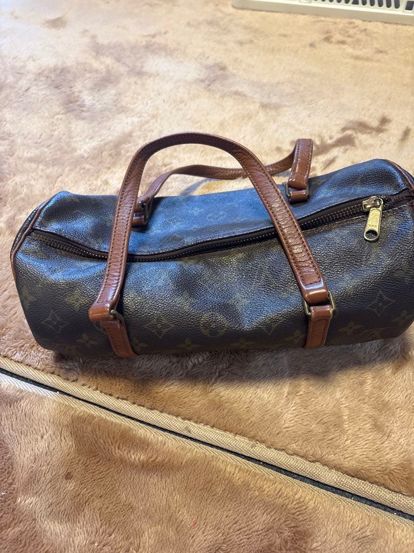 ルイヴィトン　モノグラム　ハンドバッグ　パピヨン ルイヴィトン パピヨン BB 2WAY 43006 ブラック/ベージュ レディース