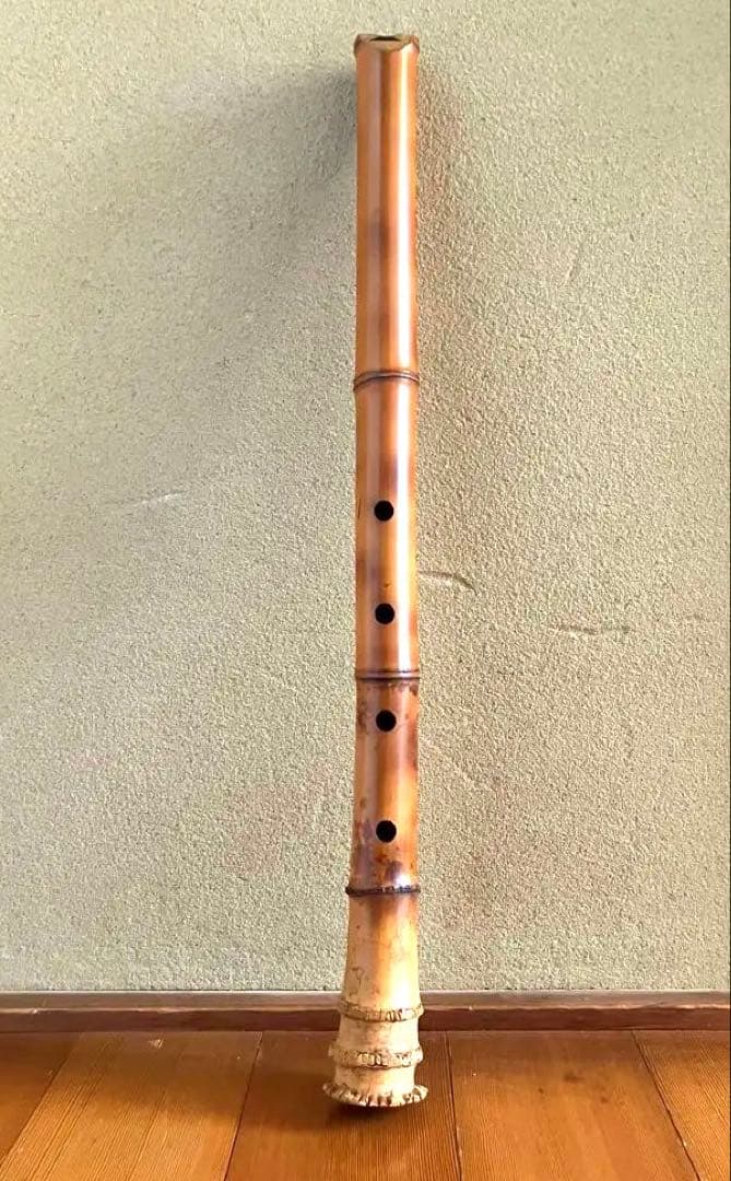 尺八本体 竹製 専用袋付き　全長56cm