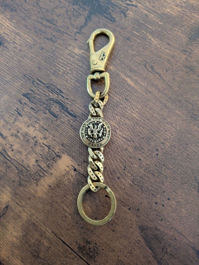 CALEE 真鍮 キーチェーン TF ブラス キーチェーン 2号 (07100331)