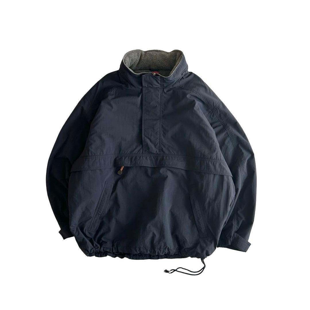 【希少】90s エディーバウアー 中綿フリース プルオーバージャケット 短丈L