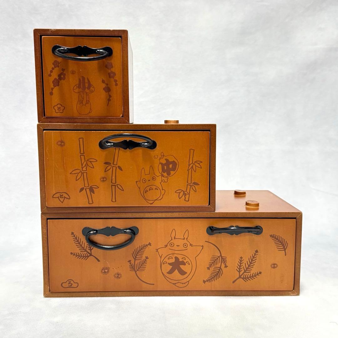 希少 廃盤☆となりのトトロ 木製 引出し 3個セット ジブリ 和風 小物入れ 木工房でつくられたトトロの小物 - 三鷹の森ジブリ美術館オンライン