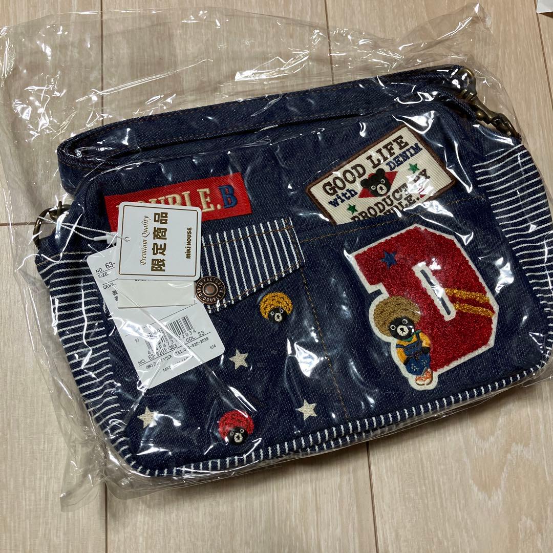 新品　ダブルB ショルダーバッグ、ハイビスカスバッグ