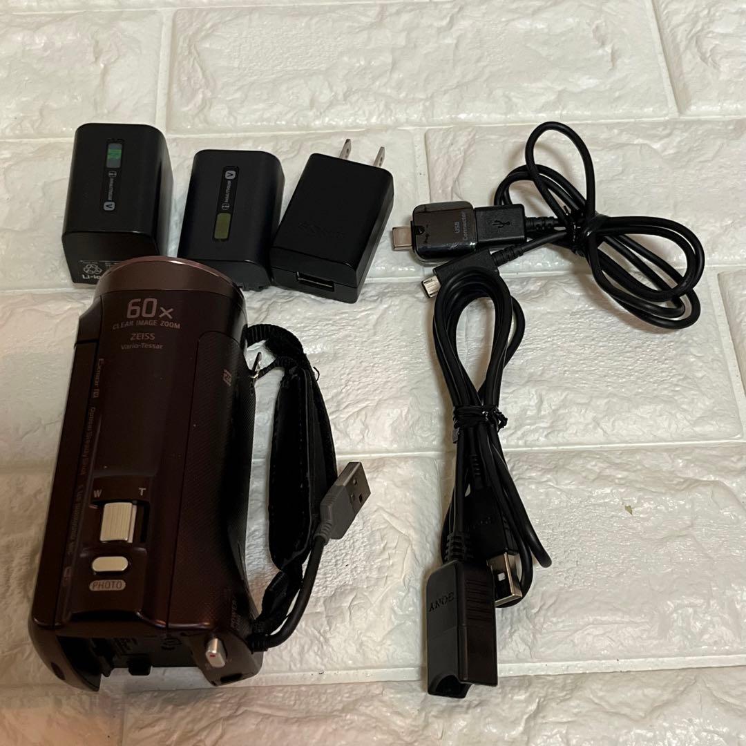 SONY HDR-CX480 HDビデオカメラ ハンディカム ボルドーブラウン - メルカリ