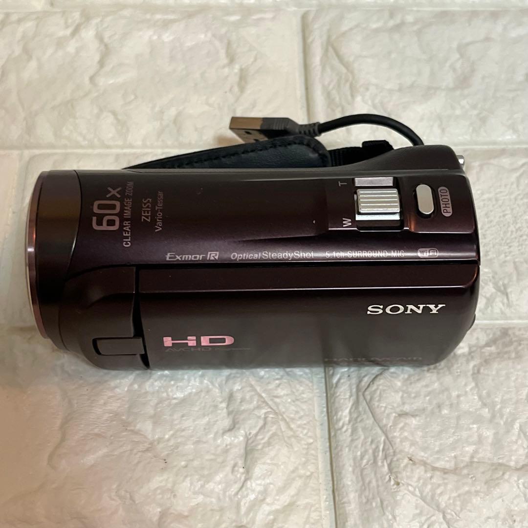 SONY HDR-CX480 HDビデオカメラ ハンディカム ボルドーブラウン - メルカリ