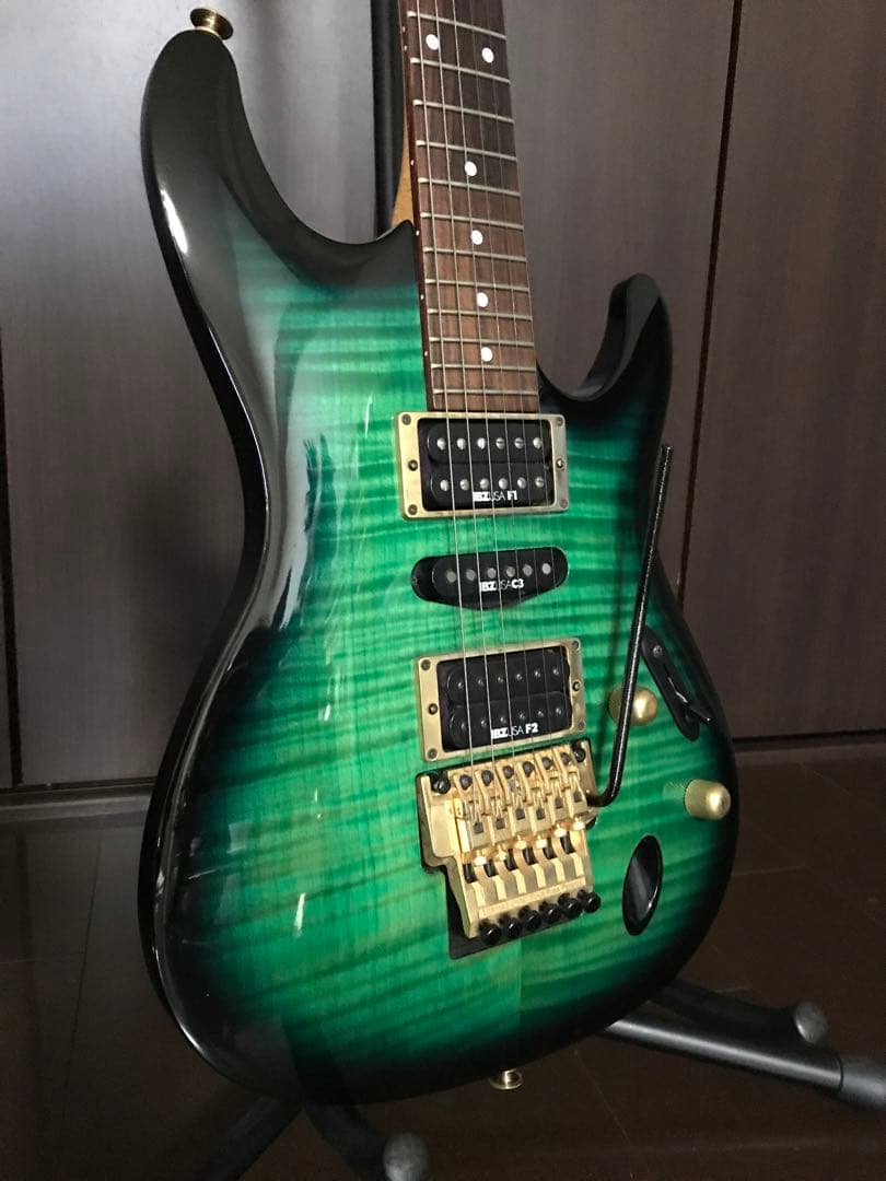 Ibanez／アイバニーズ　特注ネックS540FM 1996年製 Ibanez] S540FM TKS Transparent Black Sunburst Gold Hardware Made