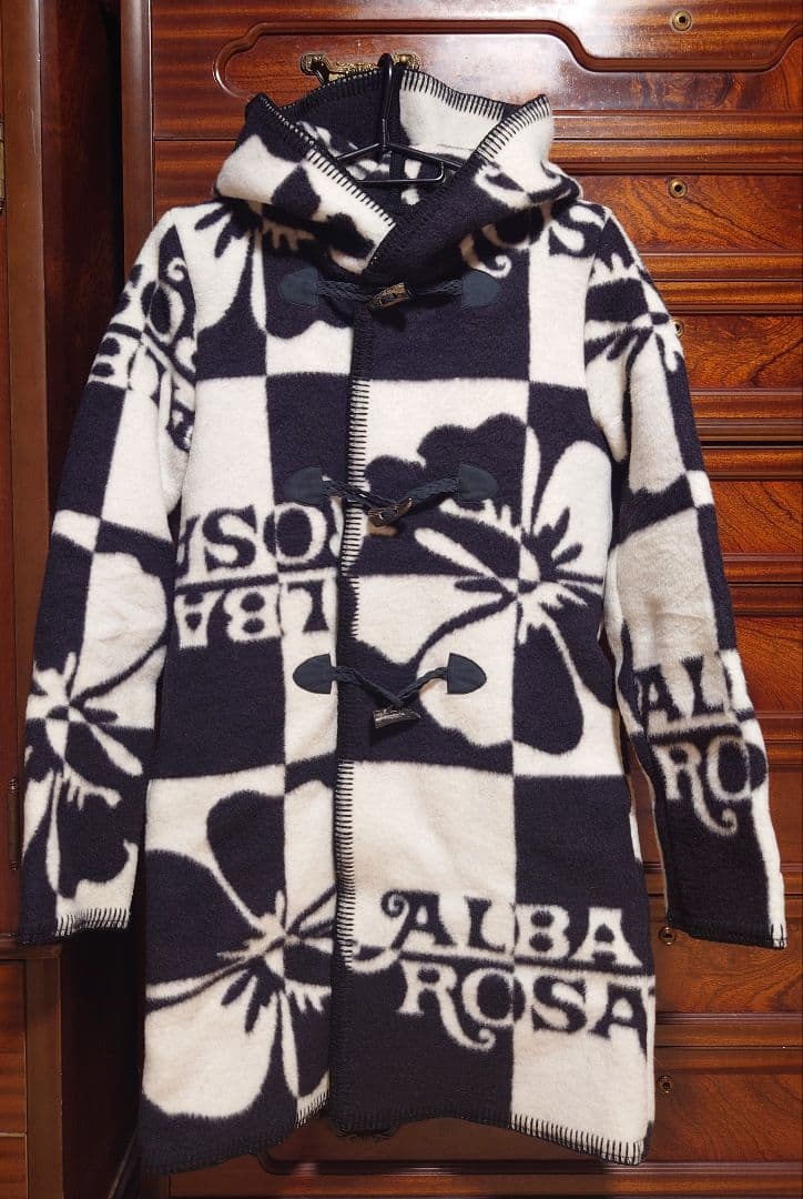 ALBA ROSA 新升目ダッフルコート 黒✕白 アルバローザ