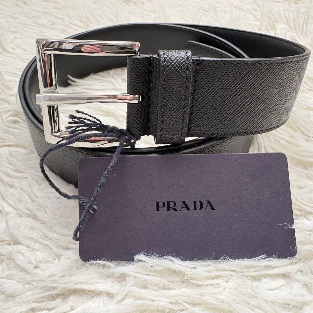 【正規品】未使用タグ付き　PRADA サフィアーノレザー ベルト サイズ90