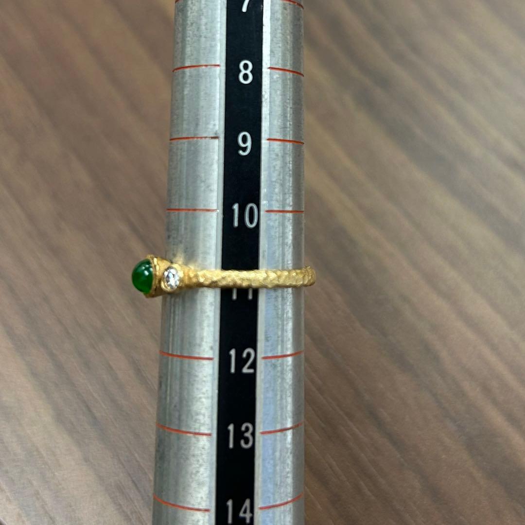 超レア 帝王緑 天然 氷種 ミャンマー産 ヒスイ 翡翠 リング - メルカリ