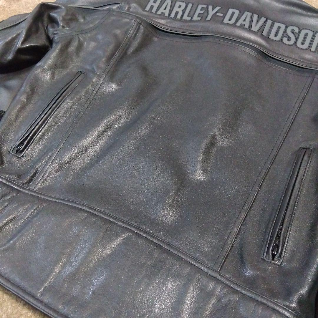 Mサイズ ハーレーダビッドソン 純正 ライダースジャケット Wジッパー