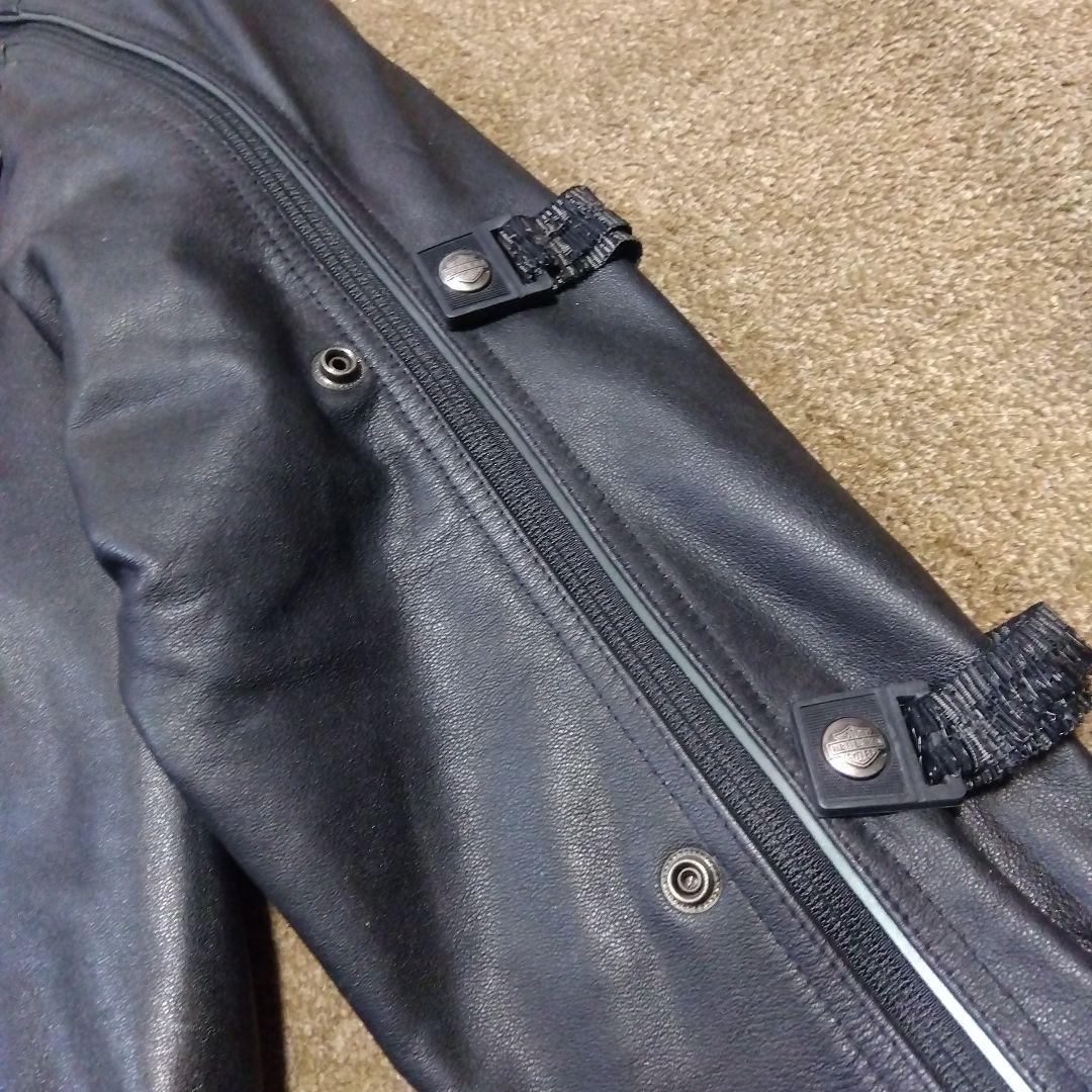 Mサイズ ハーレーダビッドソン 純正 ライダースジャケット Wジッパー