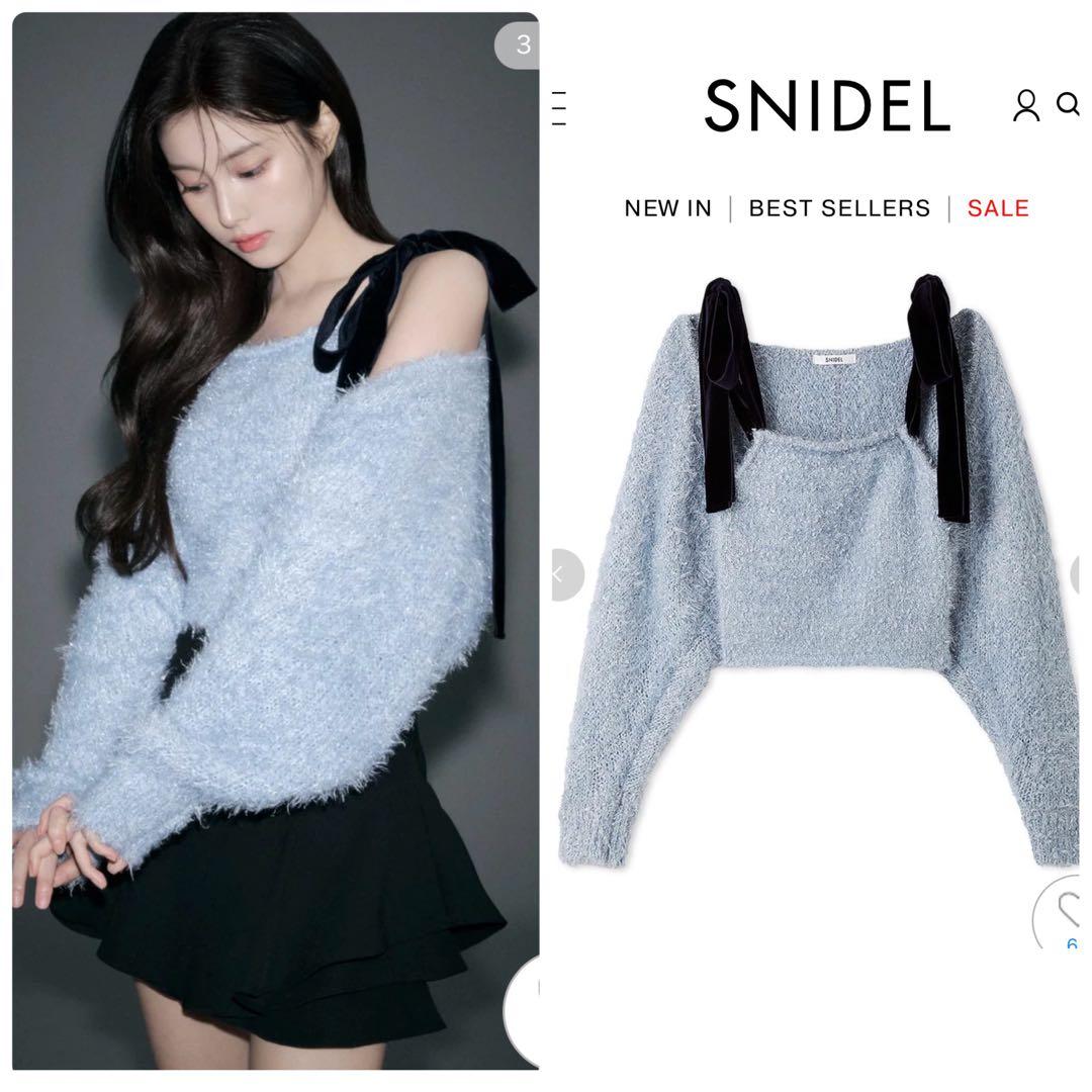 完売色♥️新品タグ付き✨SNIDEL ラメニットアンサンブルプルオーバー
