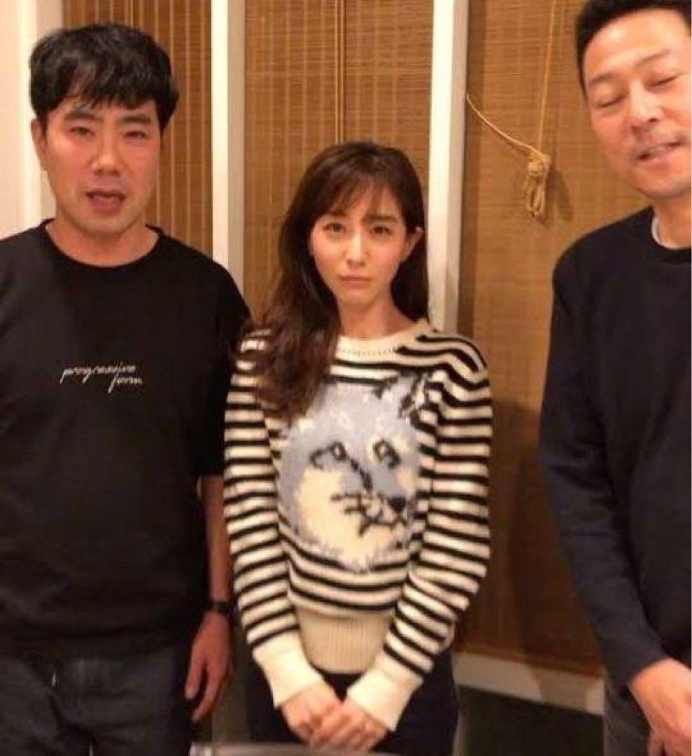 田中みな実着用 入手困難メゾンキツネボーダーニット - メルカリ