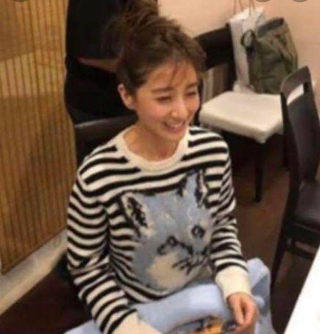 田中みな実着用 入手困難メゾンキツネボーダーニット - メルカリ