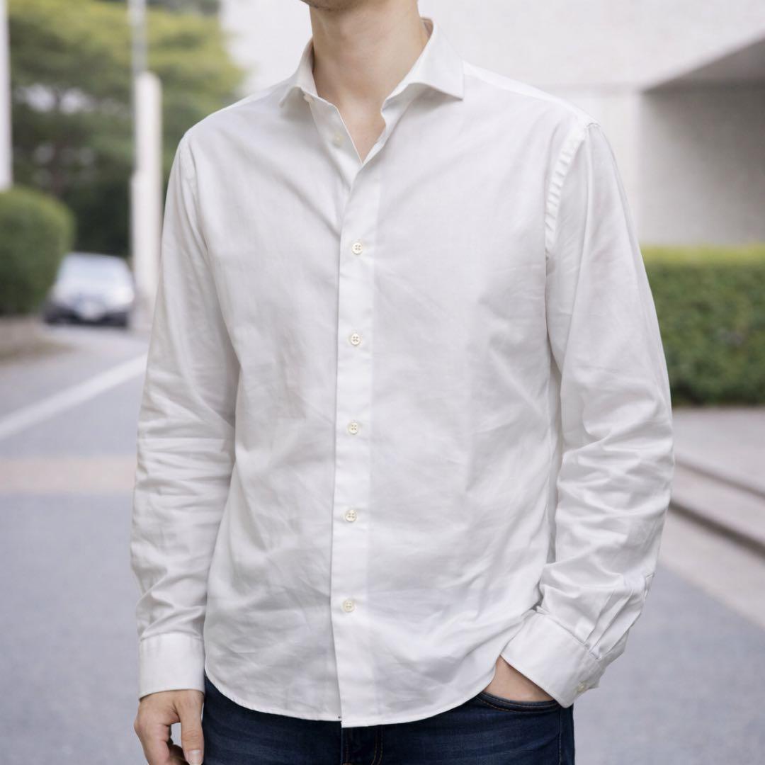 giannetto ジャンネット コットン 長袖シャツ ホワイト 40