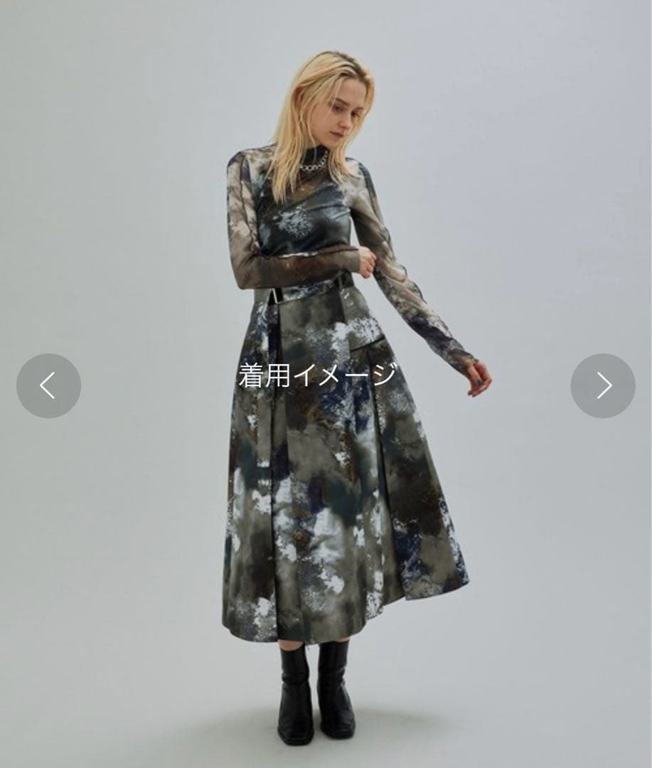 UNITED TOKYO シーナリーアートフレアースカート サイズ1