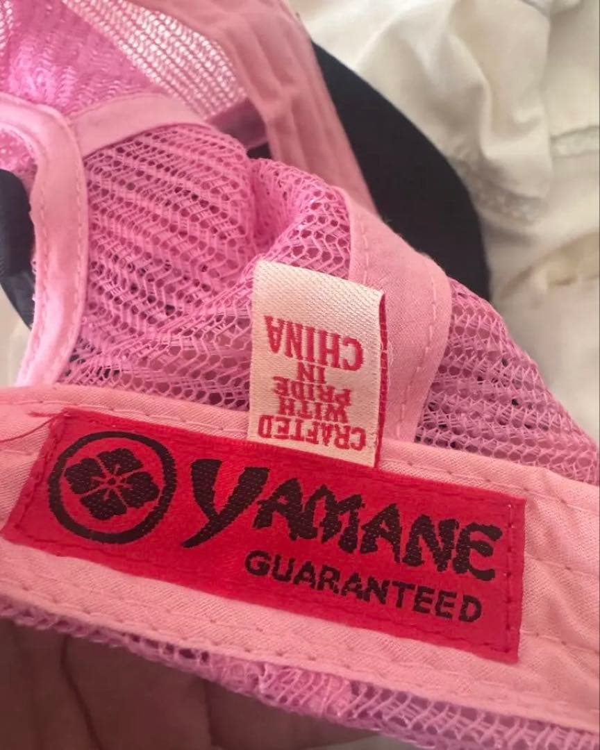 エヴィス　Evisu yamane ヤマネキャップ　ピンク　黒