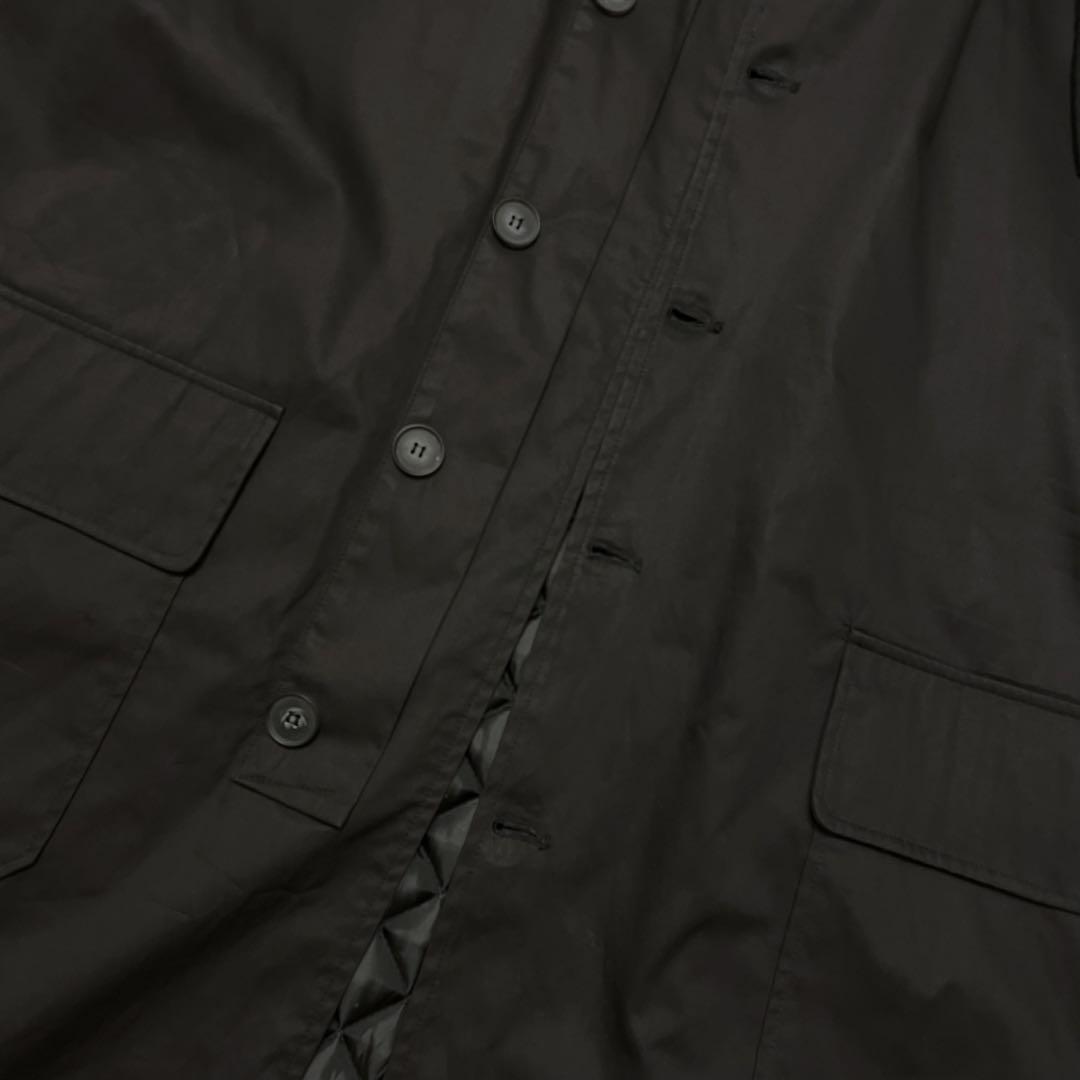 美品】USED 00s 中綿キルティング フード付き ロングコート ブラック