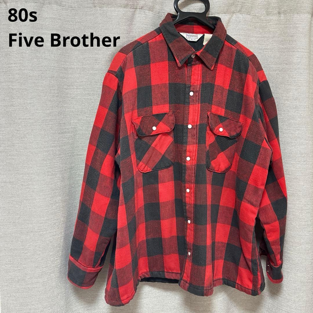 80s Five Brother キルティング ネルシャツ ファイブブラザー - メルカリ