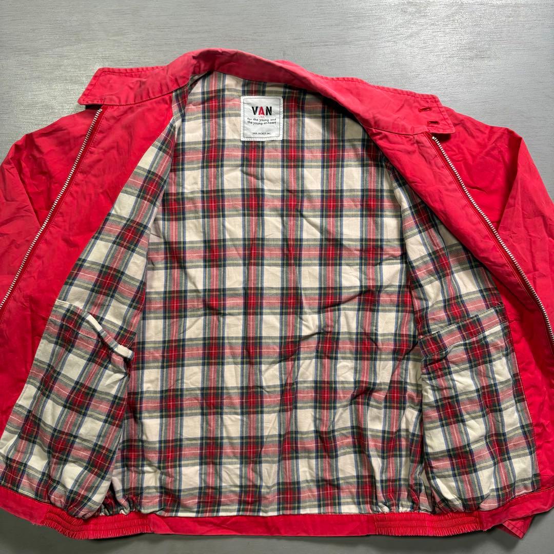 VAN JAC スイングトップ ブルゾン 赤 VAN JACKET ショート丈 - メルカリ