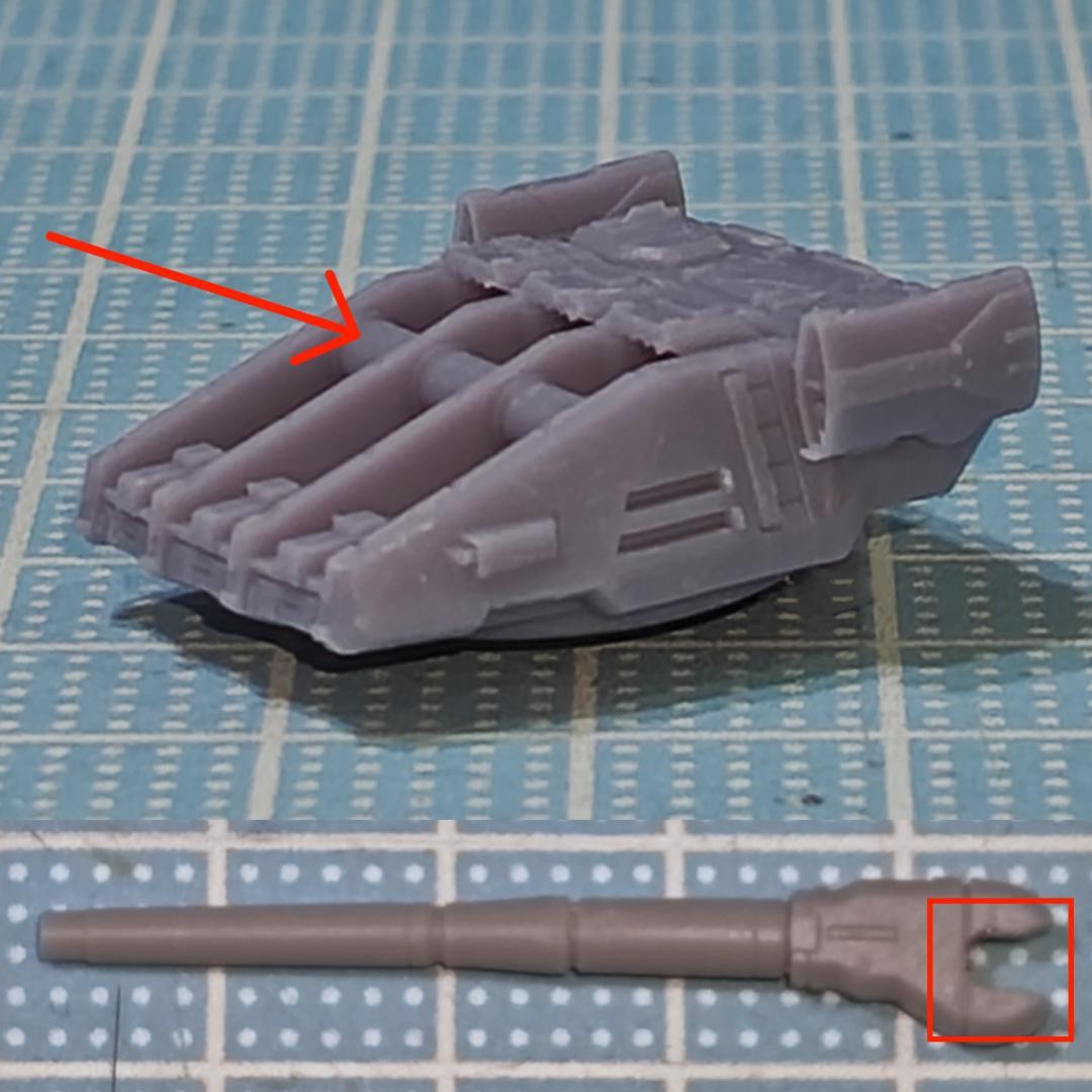 1/1000 アンドロメダ改造パーツ 3連装強化型砲塔 - メルカリ