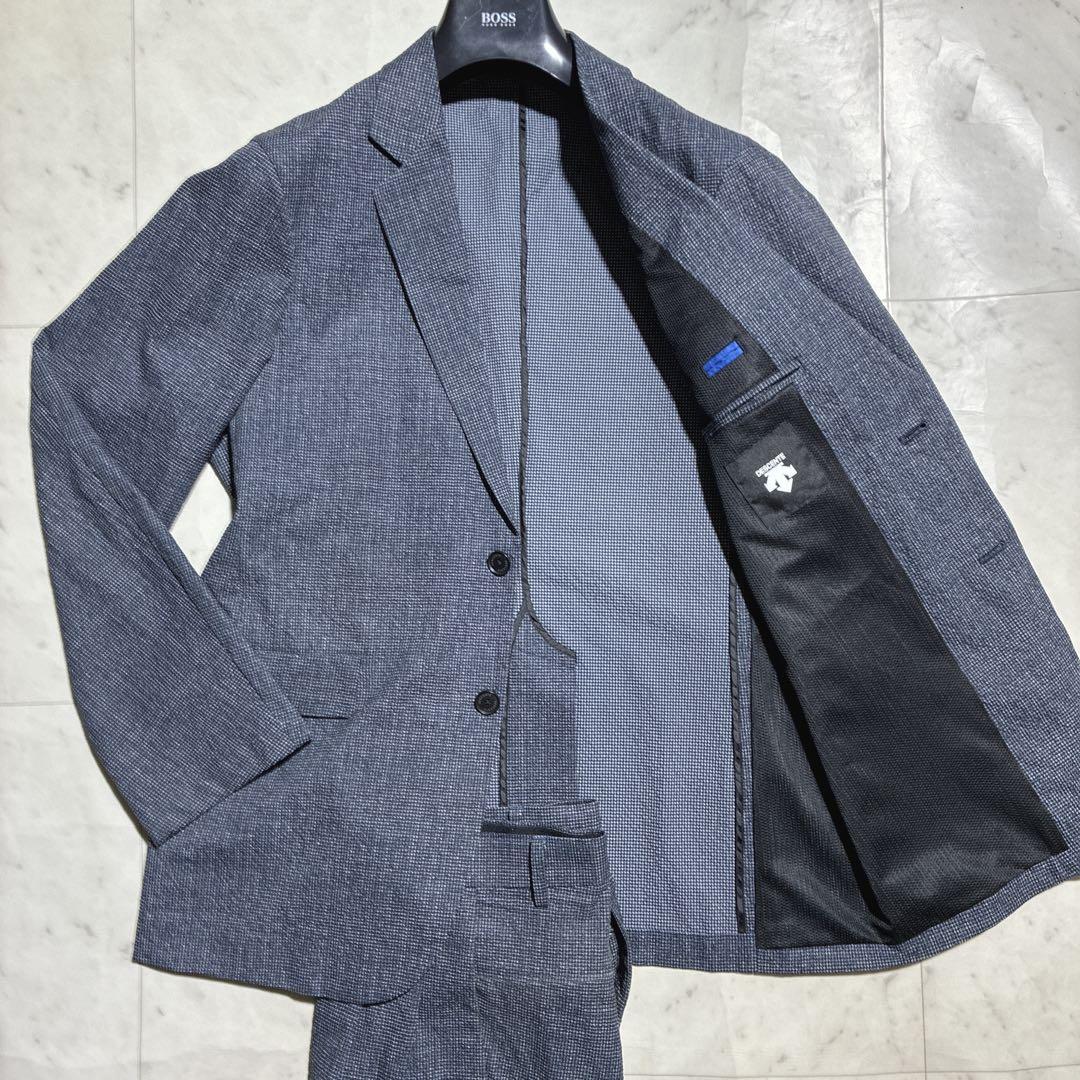 デサント トラベルスーツ シアサッカー XLサイズ 超ストレッチ 防シワ