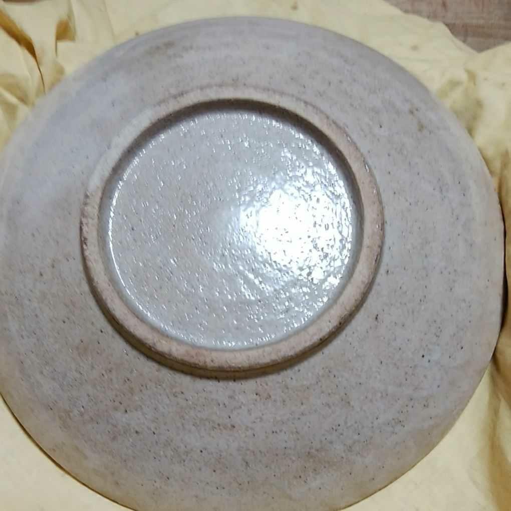 米田寛の絵皿/益子焼/鉄釉牛之図/2021干支/共箱/インテリア/コレクション