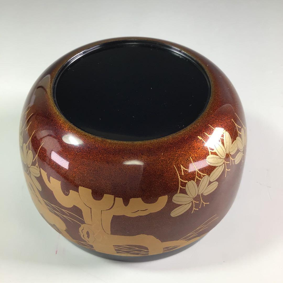 R70 棗 『鈴木雲斉作』『仕覆付』『老松蒔絵』『大平棗』 共箱