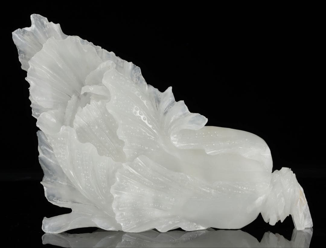 中国美術 白玉彫刻 白菜 置物 飾石 天然石 縁起物 開運 古玩 古美術 骨董品