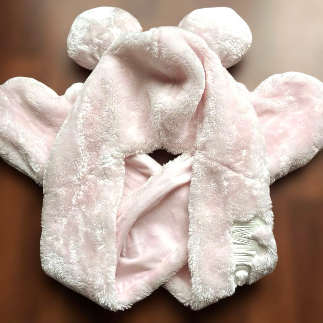 ミニー ミッキー マフラーファンキャップ ピンク - メルカリ